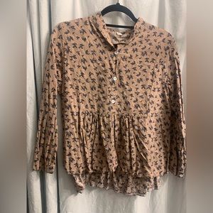 Patterned peplum top